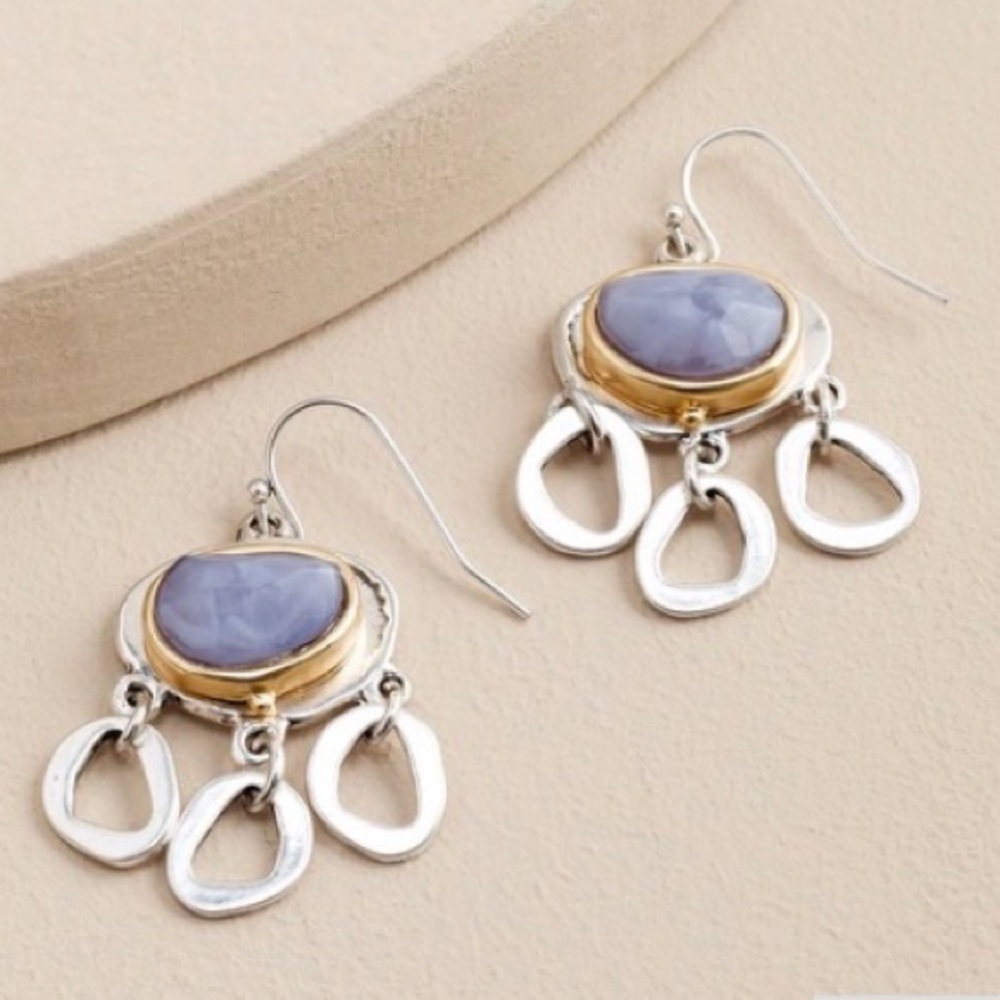 Chico’s blue multi chandelier earring